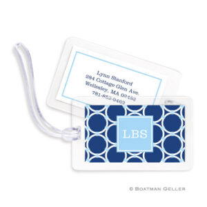 Luggage Tags - Bamboo Rings Navy