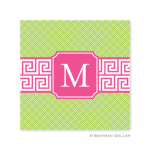 Coaster - Greek Key Band Pink