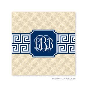 Coaster - Greek Key Band Navy