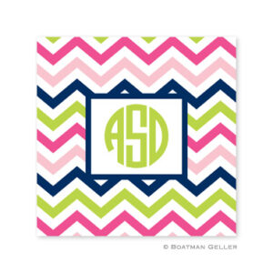 Coaster - Chevron Pink Navy & Lime