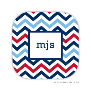 Coaster - Chevron Blue & Red