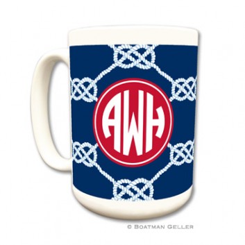 Mugs - Nautical Knot Navy