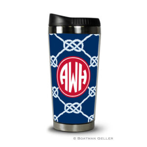 Travel Tumbler - Nautical Knot Navy