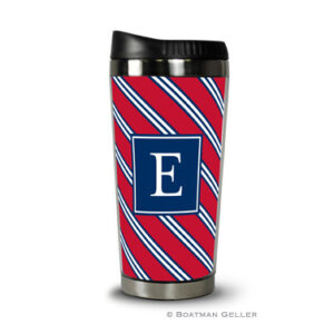 Travel Tumbler - Repp Tie Red & Navy