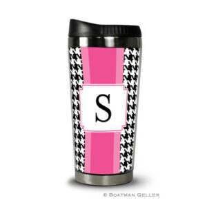 Travel Tumbler - Alex Houndstooth Black