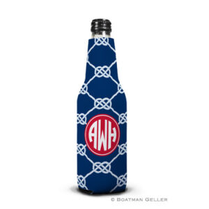 Koozie - Nautical Knot Navy