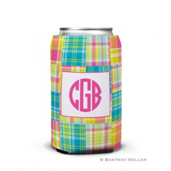 Koozie - Madras Patch Bright