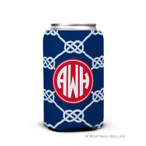 Koozie - Nautical Knot Navy