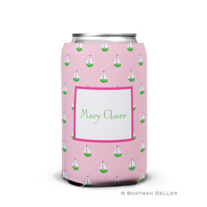 Koozie - Little Sailboat Pink