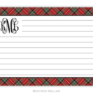 Recipe Cards - Plaid Red