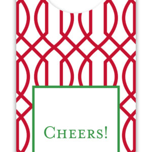 Wine Tags - Trellis Reverse Cherry