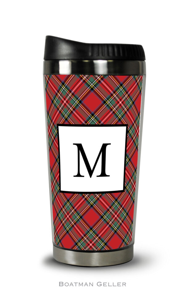 Travel Tumbler - Plaid Red