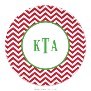 Plates 10" - Chevron Red